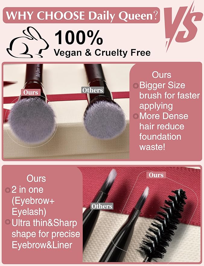 29pcs Black Professional Makeup Brush Set Kabuki Powder Concealers Eye shadows Blush Eyeliner Eyebrow Contour Eye blending Brushes (29pcs brush)-VivaGrace Women