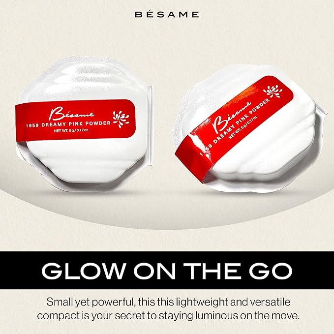 Besame Cosmetics Dreamy Pink Blush Refill, Pink Pressed Powder Blush-VivaGrace Women