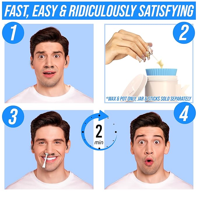 Kenashii Super Beads | Nose Waxing Wax | Specially Formulated | Hypoallergenic | Melting Pot Included | Medical Grade Silicone | Fast, Safe, Ridiculously Satisfying Nose and Ear Hair Removal-VivaGrace Women