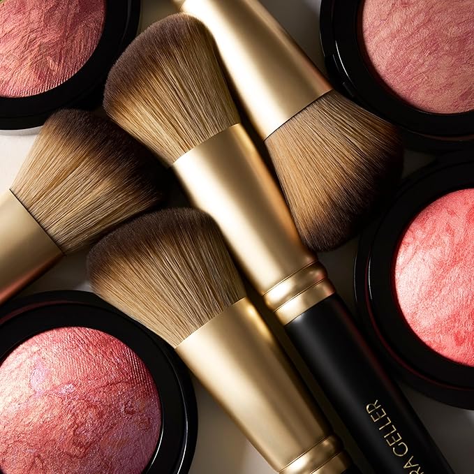 LAURA GELLER NEW YORK Angled Blush Brush with Black Wooden Handle & Dense Bristles for Makeup Application-VivaGrace Women