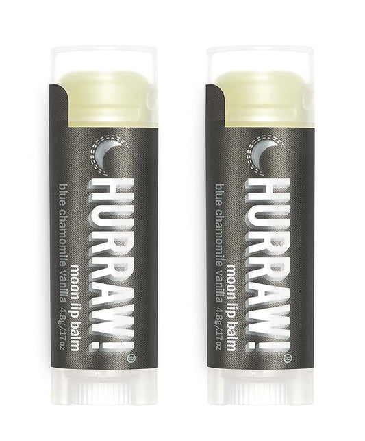 Hurraw! Moon Night Treatment (Blue Chamomile, Vanilla) Lip Balm, 2 Pack: Organic, Certified Vegan, Cruelty and Gluten Free. Non-GMO, 100% Natural Ingredients. Bee, Shea, Soy and Palm Free. Made in USA-VivaGrace Women