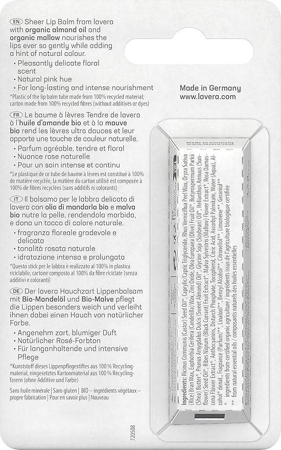 Lavera Organic Sheer Lip Balm New 0.18 oz-VivaGrace Women