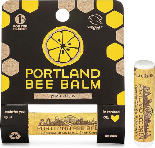 Portland Bee Balm All Natural Handmade Beeswax Based Lip Balm, Yuzu Citrus 1 Count-VivaGrace Women