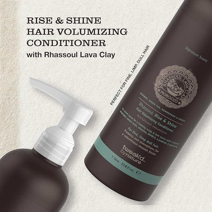 Tweak’d by Nature - Rise & Shine Hair Volumizing Conditioner for Fine Hair, Paraben Free and Sulfate Free Conditioner, Hydrating Hair Care for Soft, Tangle-Free Finish (33.8 ounces)-VivaGrace Women