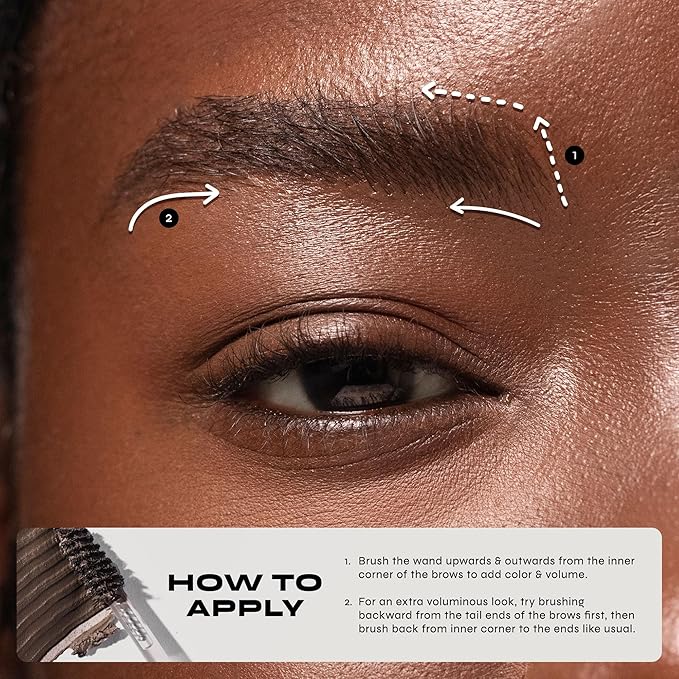 Milani Brow Tint- Stay Put Tinted Brow Mousse, Nourishing, High-Pigment infused with Shea Butter, Jojoba Seed Oil & Panthenol Vitamin B5 - Brown Black
