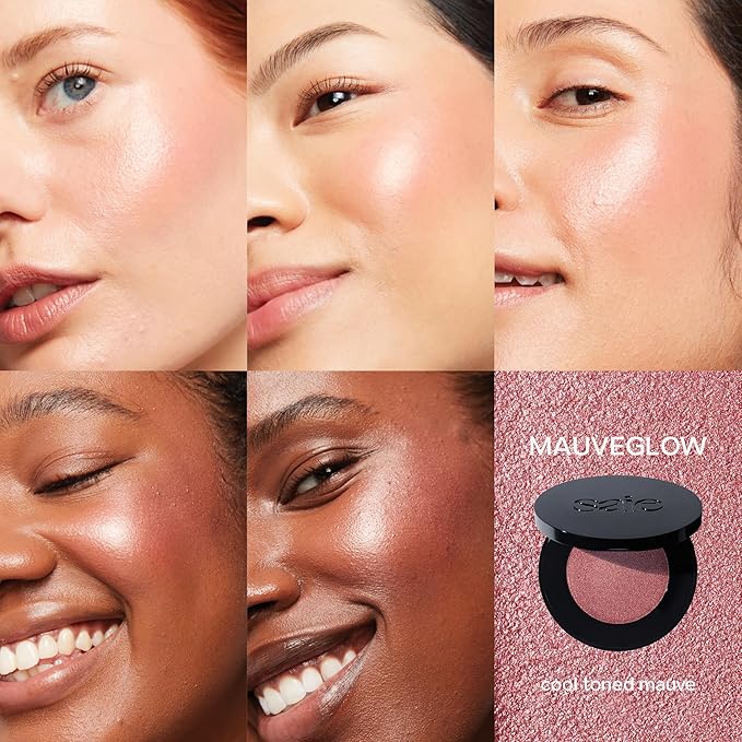 Saie Glow Sculpt Multi-Use Highlighter + Cream Blush Refill - Lightweight with Hyaluronic Acid + Micropearl for Radiant, Glowing Skin - Mauveglow (.02 oz)-VivaGrace Women