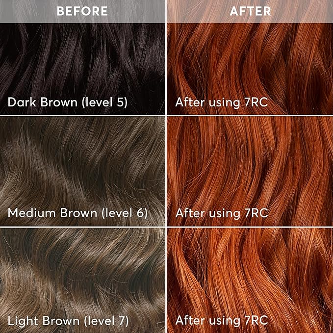 Madison Reed Radiant Hair Color Kit | 7RC Light Red Copper (Carrara Crimson) for 100% Gray Hair Coverage | Salon Quality Permanent Hair Dye | PPD-Free & Ammonia-Free | (Packaging May Vary) 1 Pack-VivaGrace Women