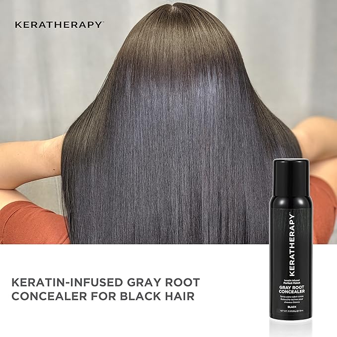 Keratherapy Keratin Infused Perfect Match Gray Root Concealer Spray, Auburn Red, 3 oz, 118 ml - Root Cover Up Spray to Hide Gray Roots - Keratin Therapy Hair Darkening & Temporary Scalp Concealer-VivaGrace Women