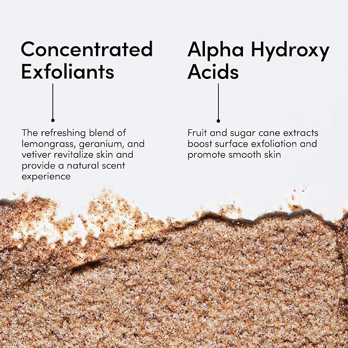 LATHER Bamboo Lemongrass Foaming Body Scrub - Gentle Exfoliating & Hydrating Scrub for All Skin Types - Leaves Soft & Smooth Skin - Scrub for the Body, Hands & Feet - 8 Oz Jar-VivaGrace Women