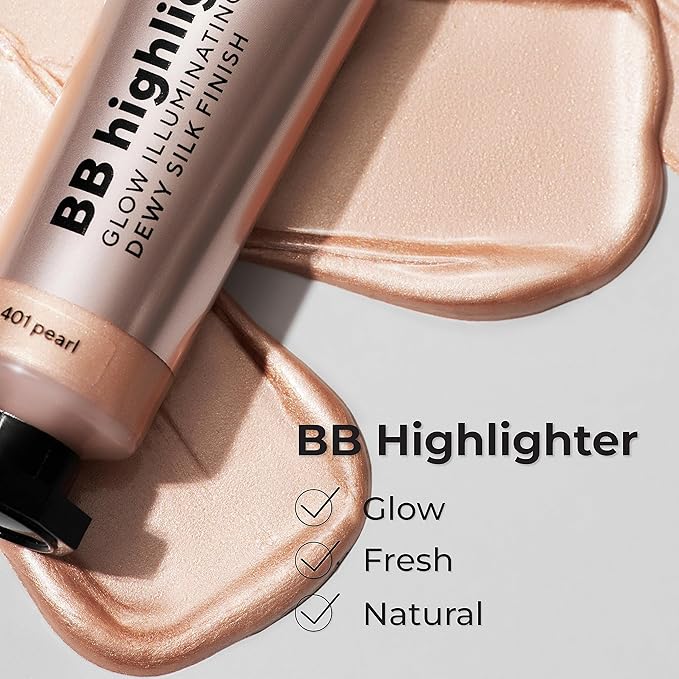 Lamel Dewy Cream BB Highlighter - Lightweight, Buildable and Luxuriously Glossy with Radiant, Natural-looking, Non-Greasy, Moisturizing, and Long-Lasting Formula for Flawless, Skin-Brightening - 401-VivaGrace Women