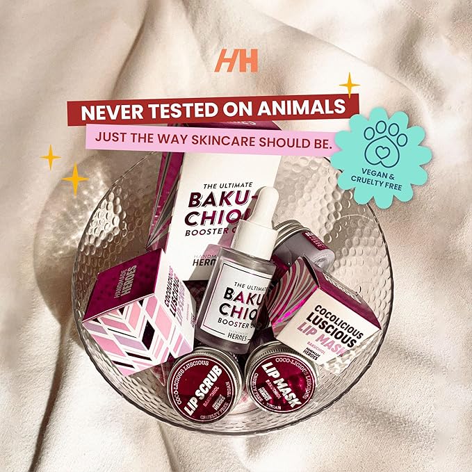 Handmade Heroes Bakuchiol Lip Scrub 1 fl oz | Deep Conditioning Lip Plumper Helps Reduce Fine Lines and Wrinkles Appearance | 100% Cruelty Free Vegan | Lip Care for Luscious Lips-VivaGrace Women