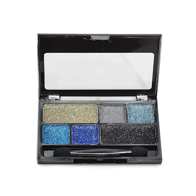 BYS Glitter Glitz Gel for Eyes and Face Eye 6 Shade Makeup Palette - Azure Blue-VivaGrace Women