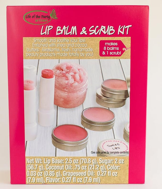 Life of the Party Lip Balm & Scrub Kit, Makes 8 balms and 1 Scrub, 2 Ounces-VivaGrace Women