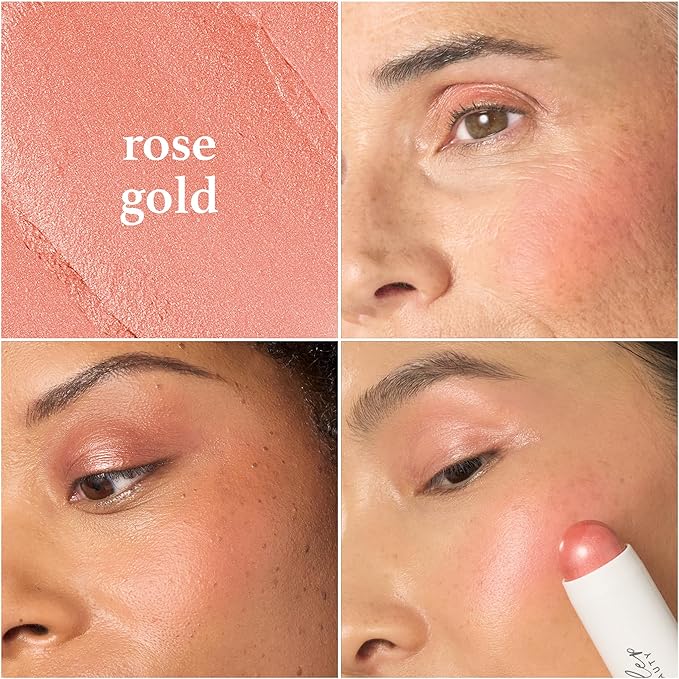 Julep Skip The Brush Cream to Powder Blush Stick - Rose Gold - Blendable and Buildable Color - 2-in-1 Blush and Lip Makeup Stick-VivaGrace Women