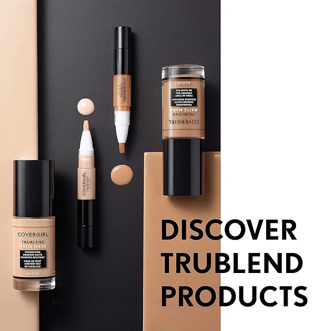 COVERGIRL TruBlend Matte Made Liquid Foundation, Caramel Beige (Pack of 3)-VivaGrace Women