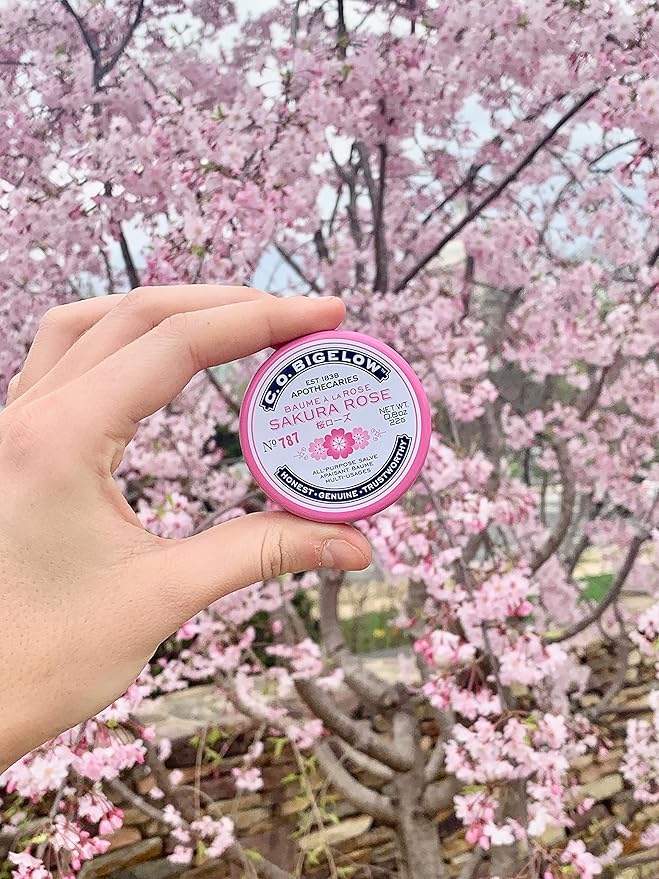 C.O. Bigelow All Purpose Salve Lip Balm Tins, Sakura Rose Salve Pack of 3 for Chapped Lips & Dry Skin - Moisturizing Lip, Cuticle and Skin Salves, 0.8 oz each-VivaGrace Women