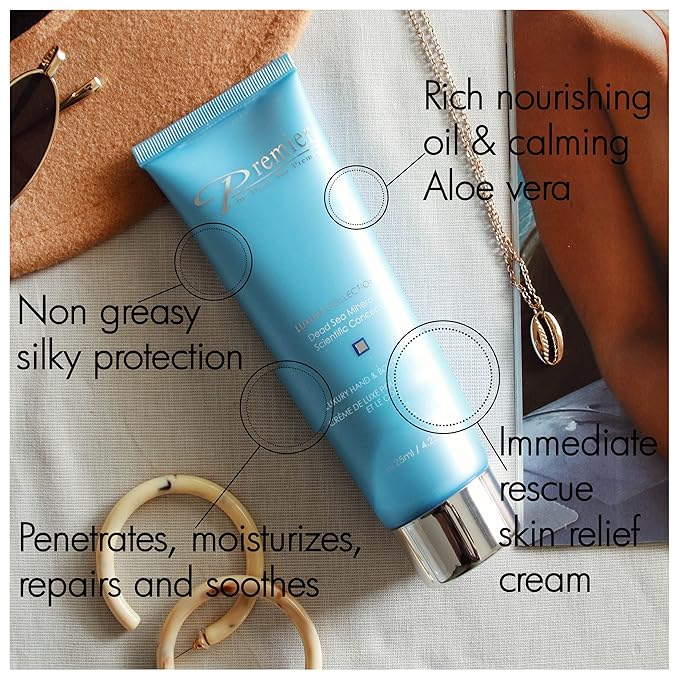 Premier Dead Sea Luxury Hand & Body Cream, hydrating, fast absorbing, no tackiness, relaxing , with witch hazel and vitamins 4.25fl.oz-VivaGrace Women
