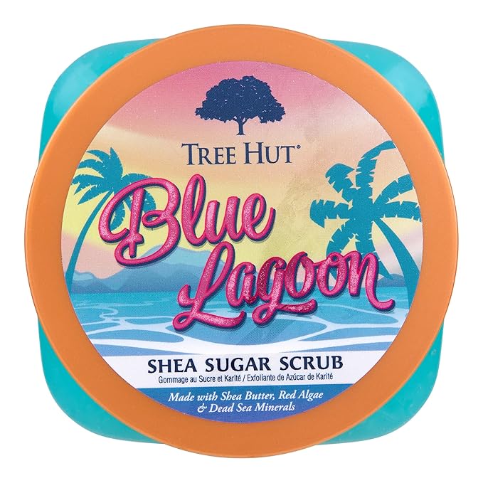 Tree Hut Blue Lagoon Shea Sugar Scrub | Exfoliating Body Scrub Removes Dead, Dry Skin for a Soft & Hydrated Feel | Nourishing Essential Body Care | 18 fl oz.-VivaGrace Women