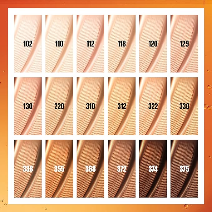 Maybelline Super Stay Up to 24HR Skin Tint, Radiant Light-to-Medium Coverage Foundation, Makeup Infused With Vitamin C, 102, 1 Count-VivaGrace Women