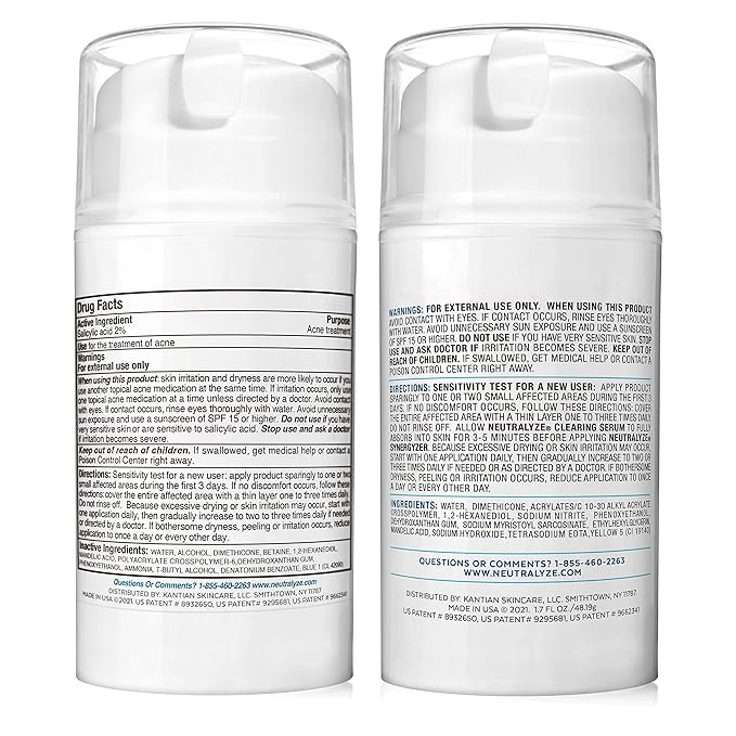 Moderate To Severe Acne Treatment Kit 2.0 (Clearing Serum & Synergyzer)-VivaGrace Women