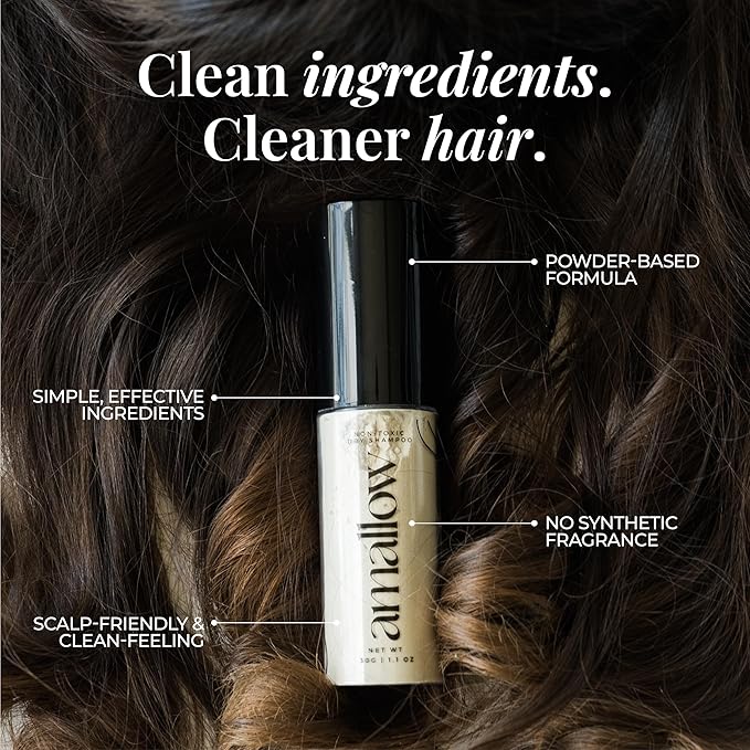 Amallow - Non Toxic Dry Shampoo Powder – With Organic Ingredients - Arrowroot, Bentonite Clay, Aloe Vera, & Essential Oils – No Talc, No Aerosol - Men & Women - Great For Travel-VivaGrace Women