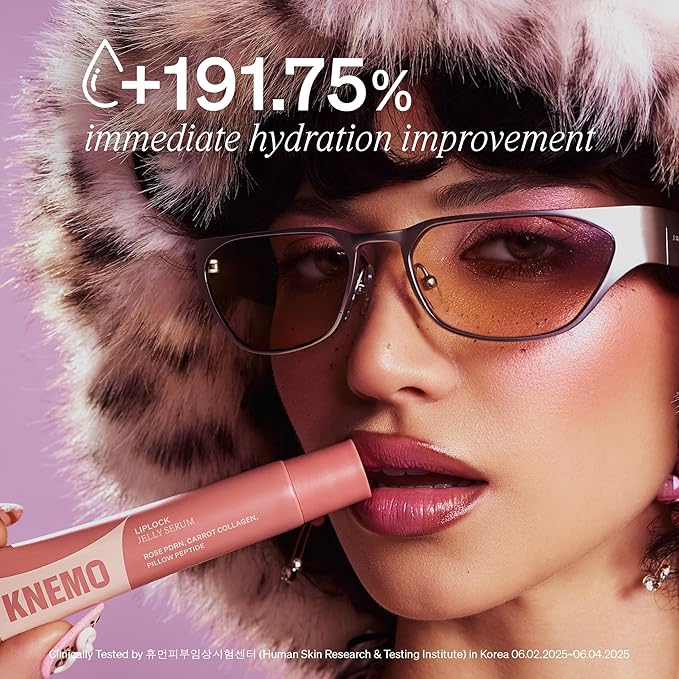 LipLock Jelly Serum for Dry Lips, Long-Lasting, Hydrating, Plumping, Glossy Mask with Rose PDRN, Carrot Collagen, Pillow Peptide, Moisturizing Tinted Lip Balm. (Pink Flan)-VivaGrace Women