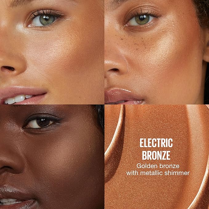 Maybelline Sunkisser Multi-Use Liquid Blush and Bronzer, Blendable, Longwear, Glowy Make Up, Electric Blush, 1 Count-VivaGrace Women