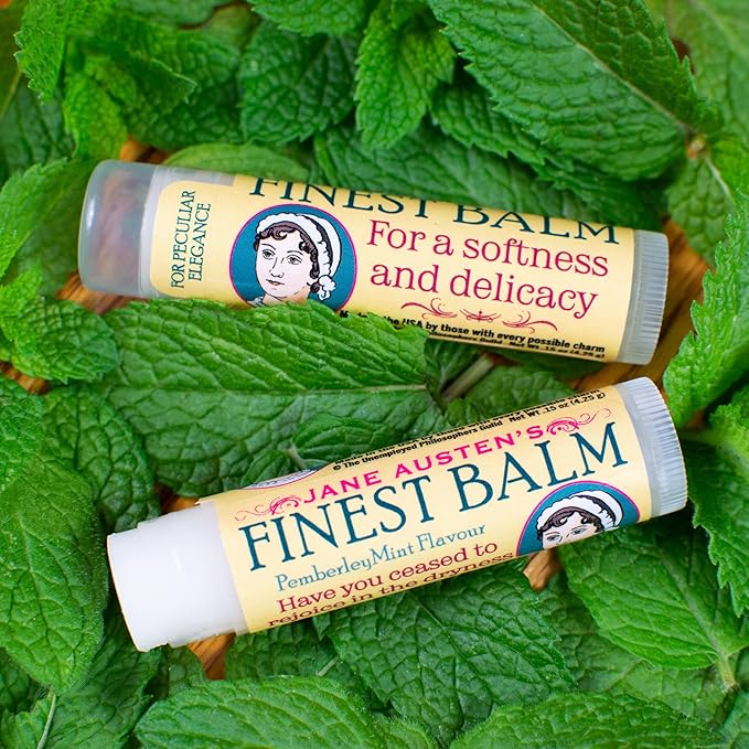 Jane Austen's Finest Balm, Lip Balm Tube, Peppermint Flavored - Cruelty-Free and Made in the USA from Natural and Imported Ingredients-VivaGrace Women