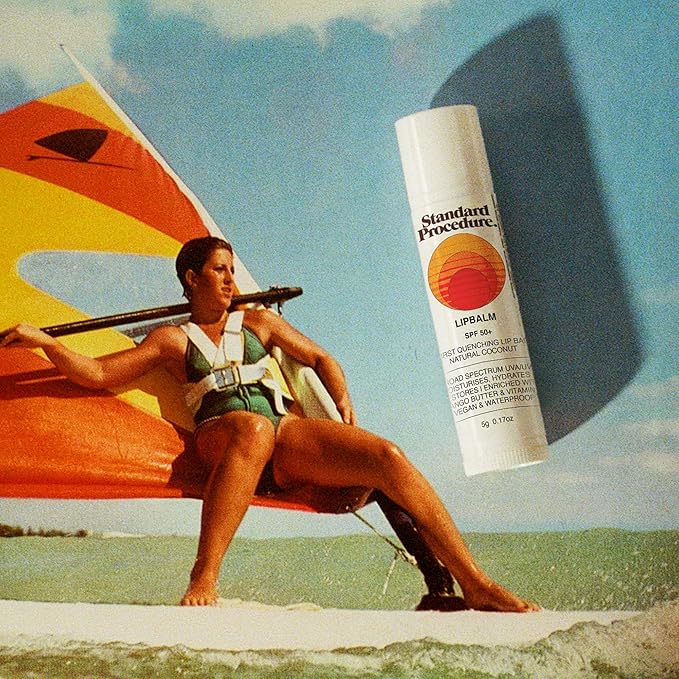 Standard Procedure. Lip Balm SPF 50+, Hydrating Lip Moisturizer For Dry & Cracked Lips, Waterproof, Mango Butter & Vitamin E, 0.17 oz-VivaGrace Women