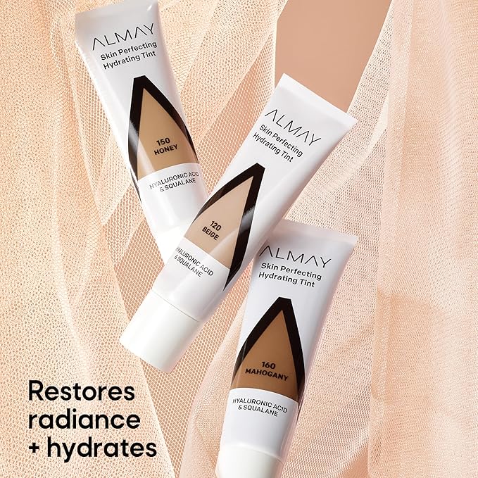 Almay Hydrating Liquid Foundation Tint, Lightweight with Light Coverage, Naturally Dewy Finish, Hypoallergenic, Dermatologist TestedFragrance Free, 170 Mocha, 0.94 fl oz.-VivaGrace Women