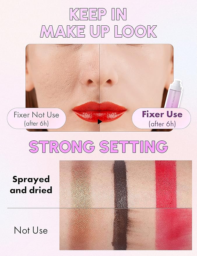 SELF BEAUTY Glow Makeup Setting Spray | Hydrating + Illuminating Makeup Setting Spray | Dewy Finish | Long-Lasting Makeup Fixing | Microfine Mist Spray | 3.38fl.oz, 100ml-VivaGrace Women