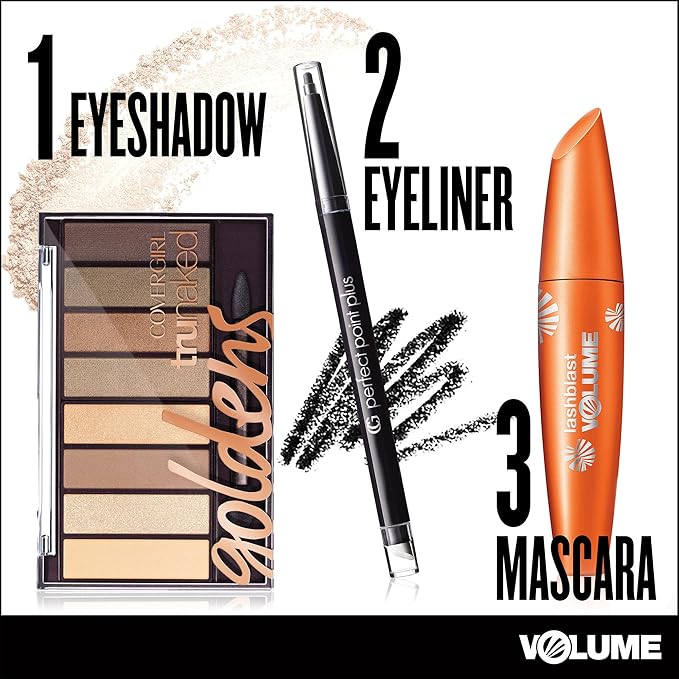 COVERGIRL LashBlast Volume Mascara, 1 Tube (0.44 oz), Very Black Color, Volumizing Mascara, Hypoallergenic, For All Eye Colors & Skin Tones (packaging may vary) (Pack of 2)