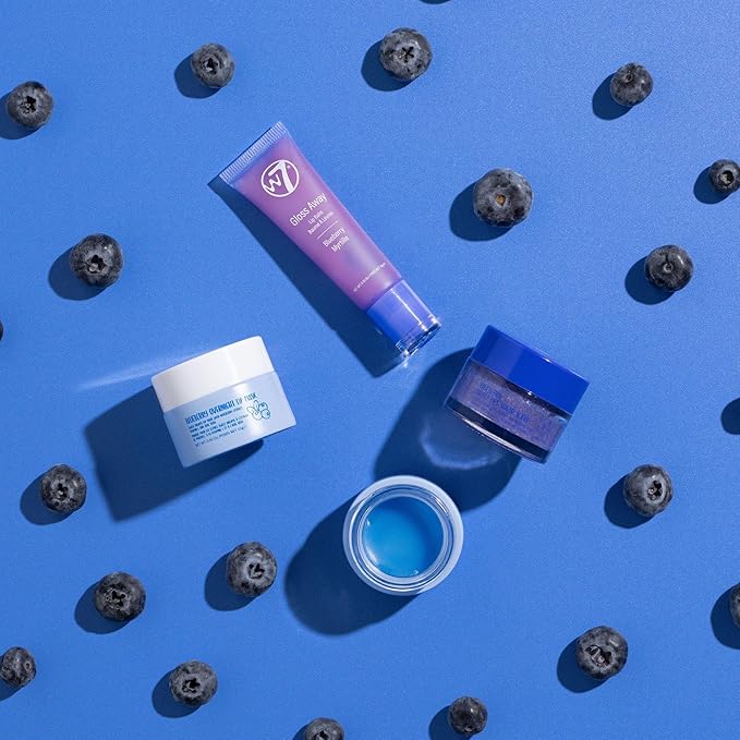 W7 Sweet Dreams Lip Care Trio - 3 Piece Set - Overnight Lip Mask, Lip Balm & Lip Scrub - Blueberry-VivaGrace Women