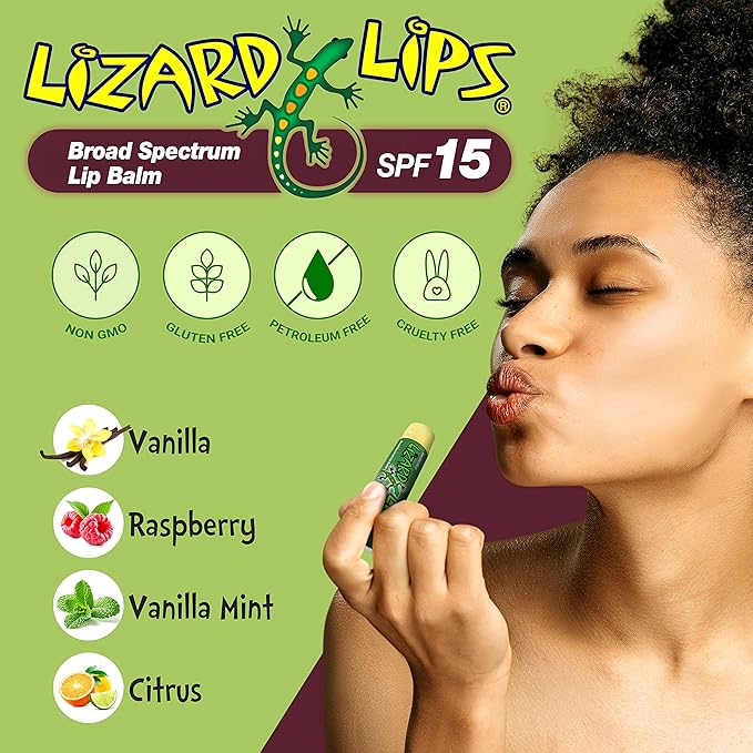 Lizard Lips SPF 15 Lip Balm (Vanilla)-VivaGrace Women