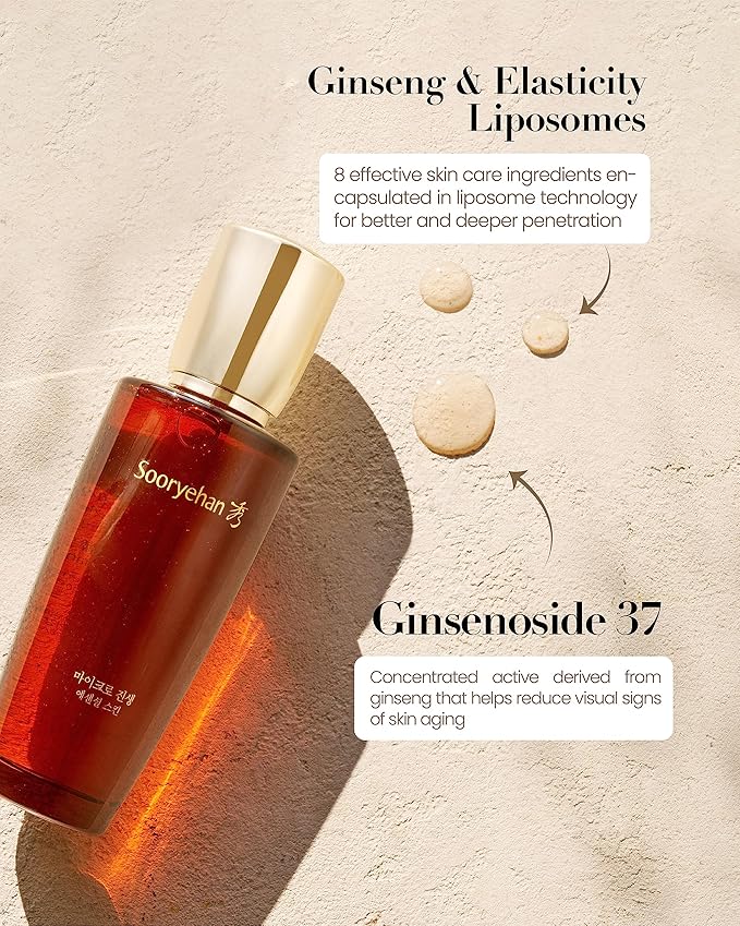 SOORYEHAN Micro Ginseng Essential Skincare Special Set (540 ml/18.26 fl oz) - Wrinkles/Fine Lines, Skin Elasticity & Intensive Hydration. Amino Acids & Ginsenocide-VivaGrace Women