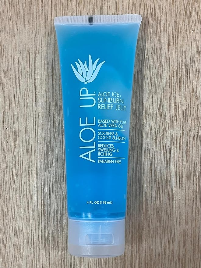 ALOE UP Ice Sunburn Relief Jelly - Pure Aloe Vera Gel Sunburn Relief for Adults & Kids, Aloe Vera Gel Face & Body, Natural Cruelty-Free Aloe Gel, Aloe Vera Gel Skin Lotion - 4 Oz (2pack)-VivaGrace Women