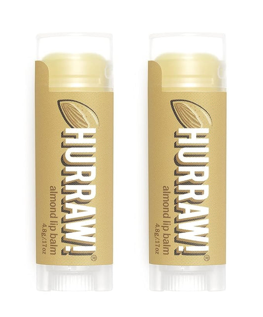 Hurraw! Almond Lip Balm, 2 Pack: Organic, Certified Vegan, Cruelty and Gluten Free. Non-GMO, 100% Natural Ingredients. Bee, Shea, Soy and Palm Free. Made in USA-VivaGrace Women
