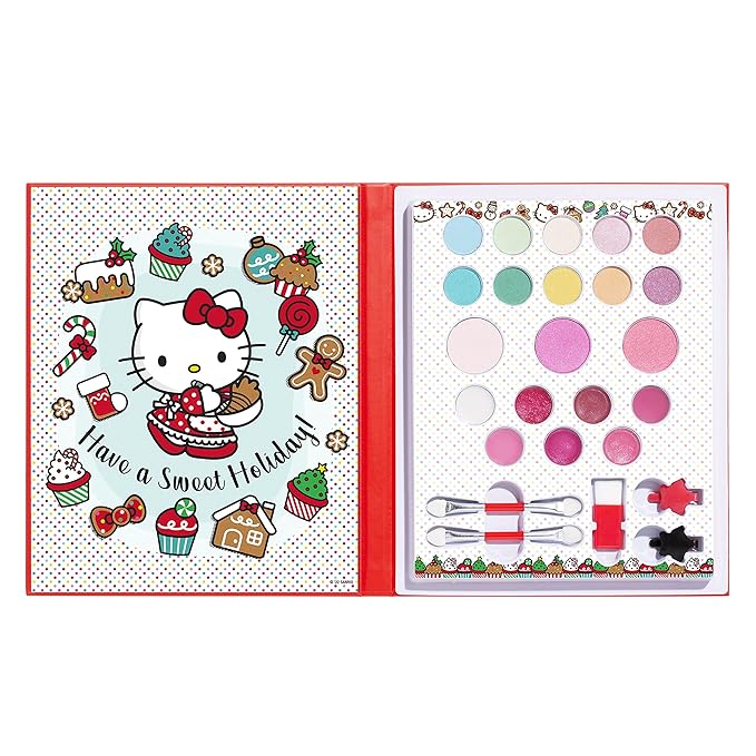 Lip Smacker Hello Kitty Holiday Beauty Book Makeup Set For Girls-VivaGrace Women