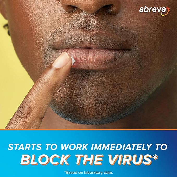 Abreva 10 Percent Docosanol Cold Sore Treatment, Fever Blister and Cold Sore Cream - 0.07 oz plus ChapStick Moisturizer Original Lip Balm - 0.15 oz Value Pack-VivaGrace Women