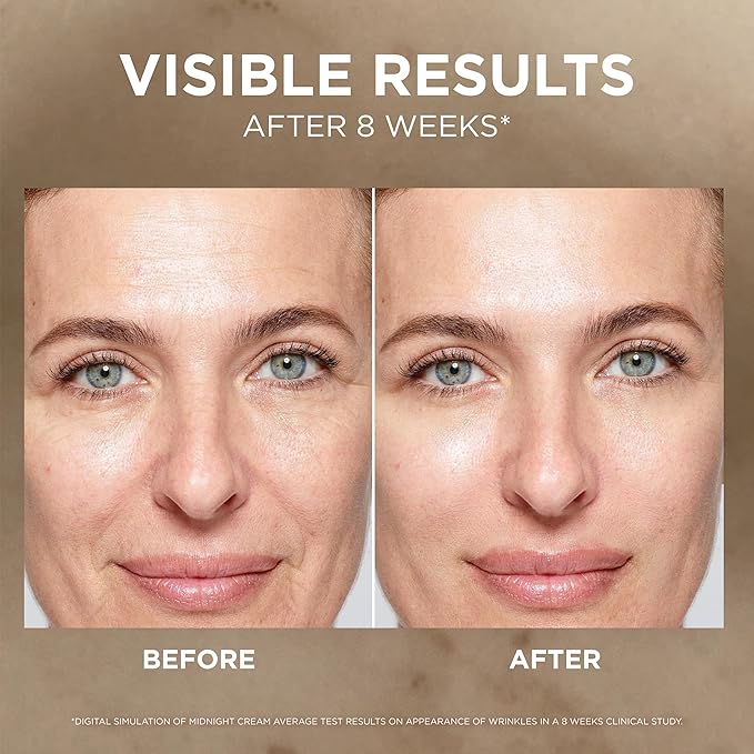 L'Oreal Paris Age Perfect Anti-Aging Midnight Cream, Face Moisturizer to Reduce Wrinkles and Firm Skin, 1.7oz + Serum Sample-VivaGrace Women