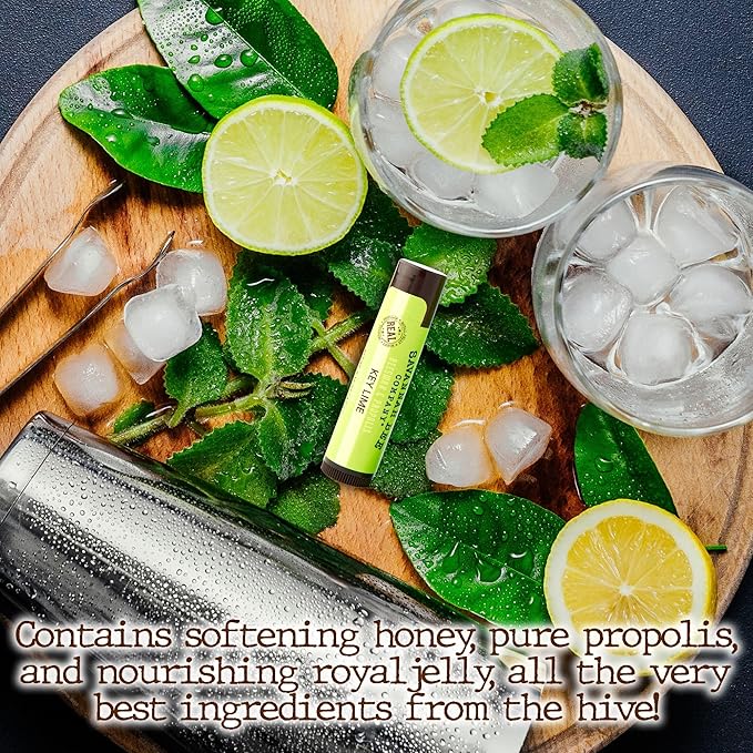 Savannah Bee Lip Balm Hanger 0.15 oz - Invigorating Mint Flavor - Natural Ingredients for Supple, Soft Lips - Convenient Hanger Design (.15 Oz, Key Lime)-VivaGrace Women