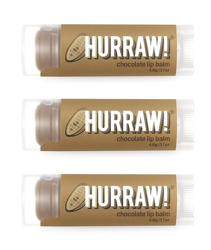 Hurraw! Chocolate Lip Balm, 3 Pack: Organic, Certified Vegan, Cruelty and Gluten Free. Non-GMO, 100% Natural Ingredients. Bee, Shea, Soy and Palm Free. Made in USA-VivaGrace Women