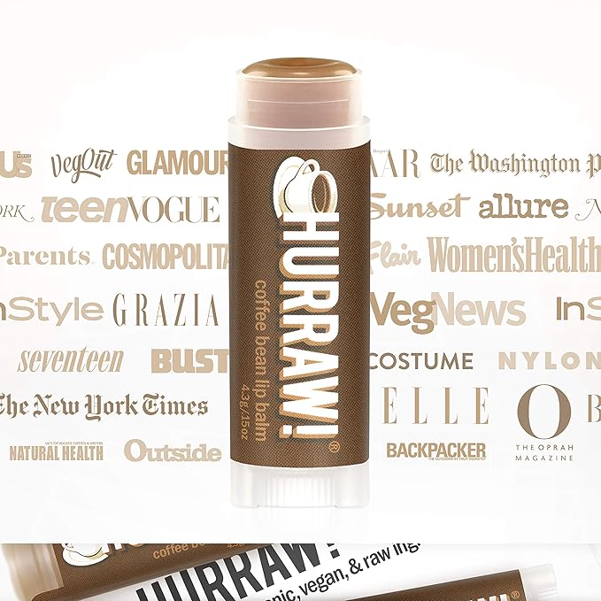 Hurraw! Coffee Bean Lip Balm: Organic, Certified Vegan, Cruelty and Gluten Free. Non-GMO, 100% Natural Ingredients. Bee, Shea, Soy and Palm Free. Made in USA-VivaGrace Women