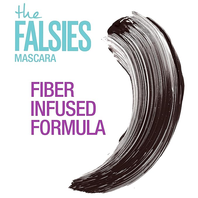 Maybelline Volum' Express The Falsies Washable Fiber Mascara, Volumizing and Separating Make Up Formula, Brownish Black, 1 Count