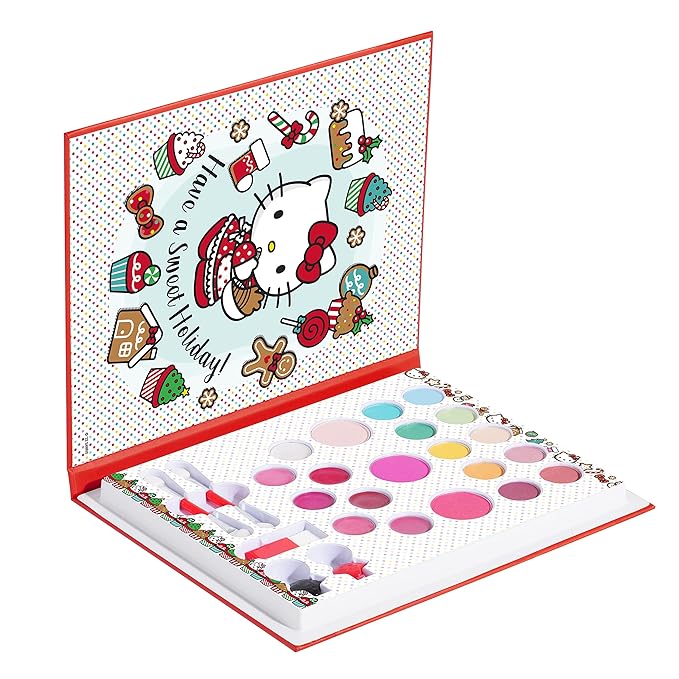 Lip Smacker Hello Kitty Holiday Beauty Book Makeup Set For Girls-VivaGrace Women