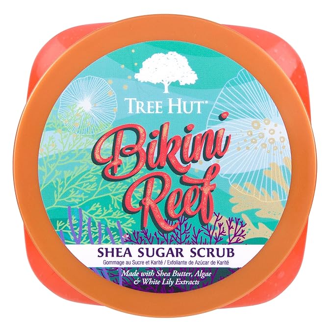Tree Hut Bikini Reef Shea Sugar Scrub | Exfoliating Body Scrub Removes Dead, Dry Skin for a Soft & Hydrated Feel | Nourishing Essential Body Care | 18 fl oz.-VivaGrace Women