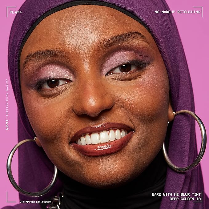 NYX PROFESSIONAL MAKEUP Bare With Me Blur Skin Tint Foundation Make Up with Matcha, Glycerin & Niacinamide - Deep Golden-VivaGrace Women