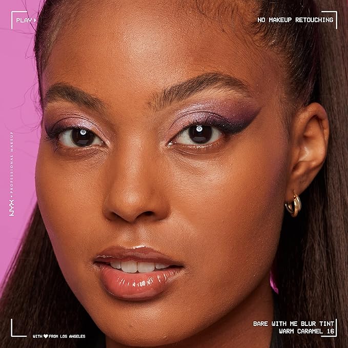 NYX PROFESSIONAL MAKEUP Bare With Me Blur Skin Tint Foundation Make Up with Matcha, Glycerin & Niacinamide - Warm Caramel-VivaGrace Women