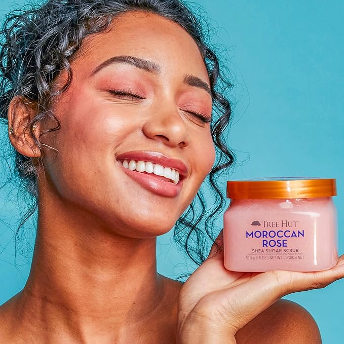 Tree Hut Shea Sugar Scrub - Moroccan Rose - 18 oz - Exfoliating Body Scrub for Smooth, Glowing Skin - Made with Real Sugar and Shea Butter-VivaGrace Women