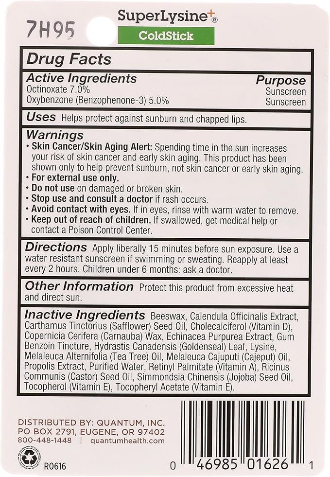 Quantum Super Lysine + ColdStick Lip Protectant & Treatment - 0.18 oz-VivaGrace Women